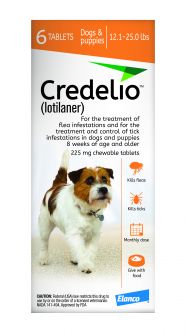 Credelio Chewable for Dogs 12.1-25 lbs 6 Tablets